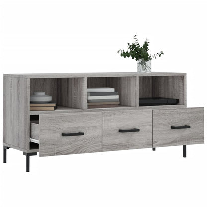 Mobile TV Grigio Sonoma 102x36x50 cm in Legno Multistrato - homemem39