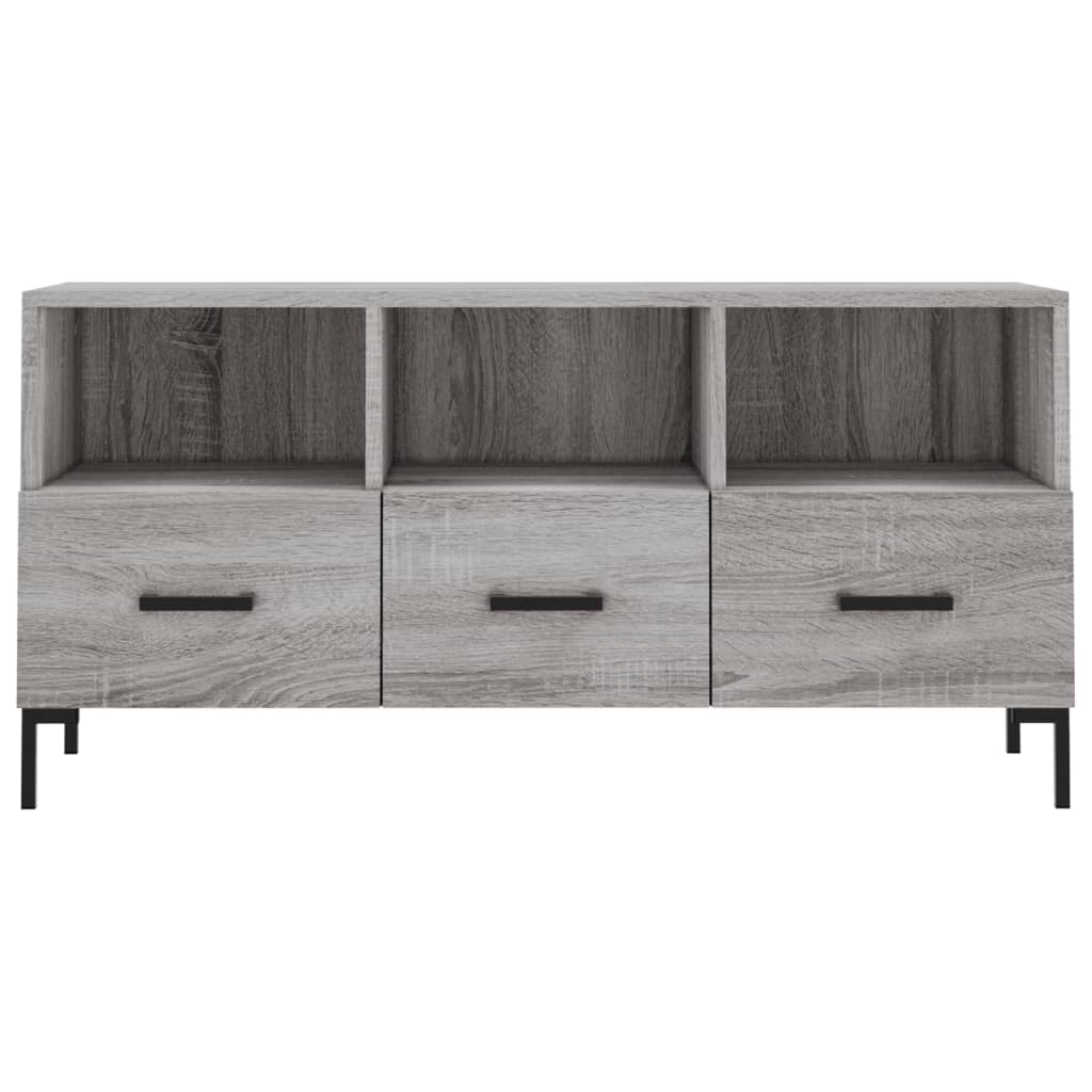 Mobile TV Grigio Sonoma 102x36x50 cm in Legno Multistrato - homemem39