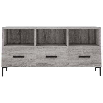 Mobile TV Grigio Sonoma 102x36x50 cm in Legno Multistrato - homemem39