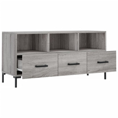 Mobile TV Grigio Sonoma 102x36x50 cm in Legno Multistrato - homemem39