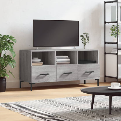 Mobile TV Grigio Sonoma 102x36x50 cm in Legno Multistrato - homemem39