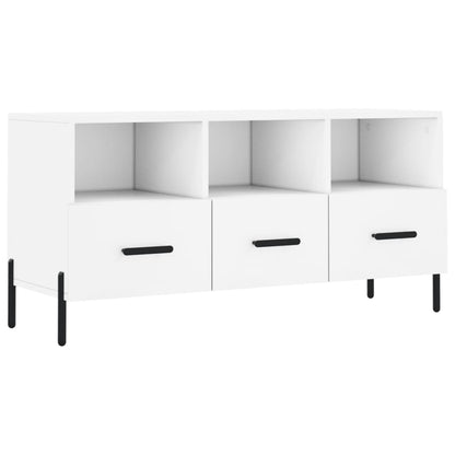 Mobile Porta TV Bianco 102x36x50 cm in Legno Multistrato - homemem39