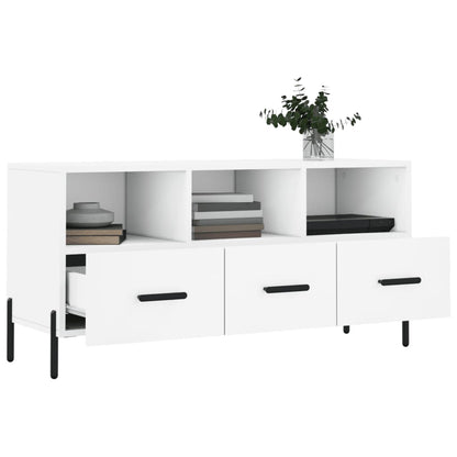 Mobile Porta TV Bianco 102x36x50 cm in Legno Multistrato - homemem39