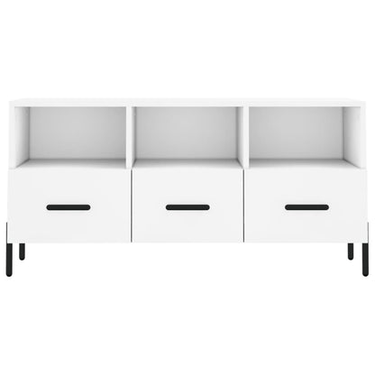 Mobile Porta TV Bianco 102x36x50 cm in Legno Multistrato - homemem39