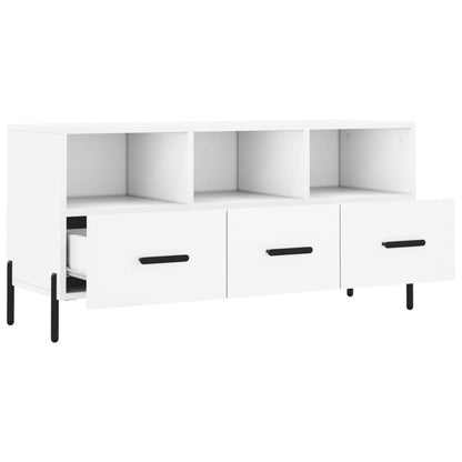 Mobile Porta TV Bianco 102x36x50 cm in Legno Multistrato - homemem39