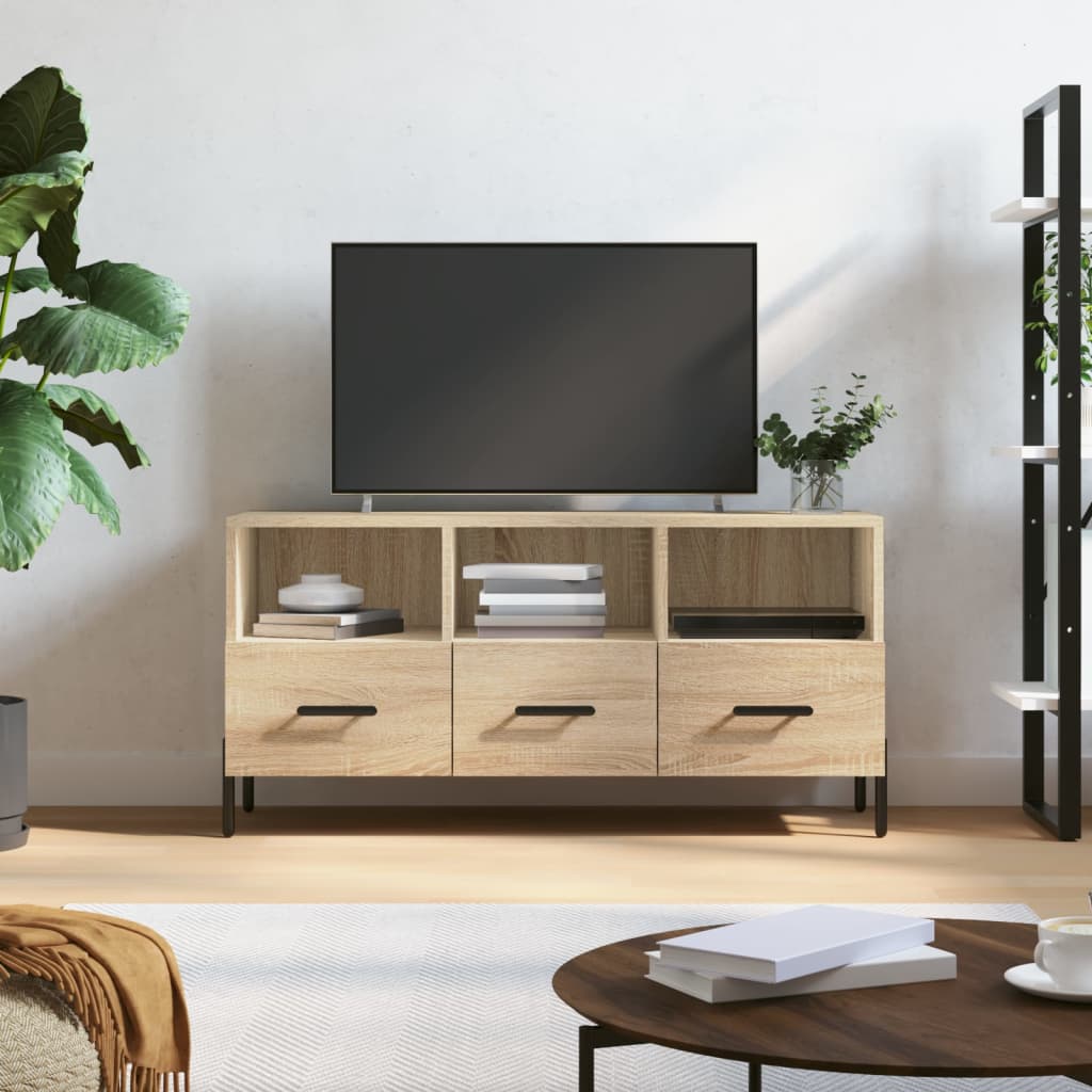 Mobile Porta TV Rovere Sonoma 102x36x50 cm in Legno Multistrato - homemem39