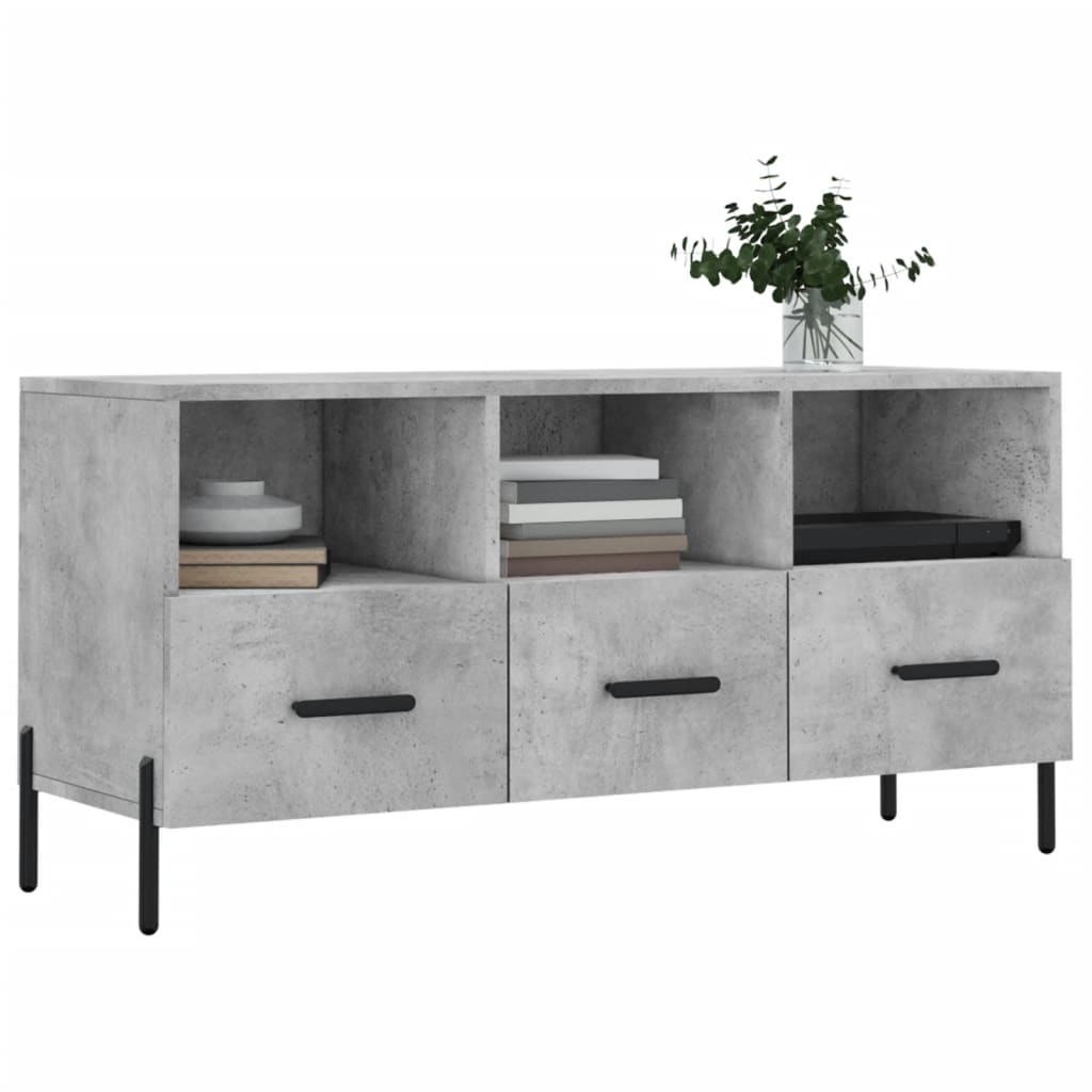 Mobile Porta TV Grigio Cemento 102x36x50 cm Legno Multistrato - homemem39