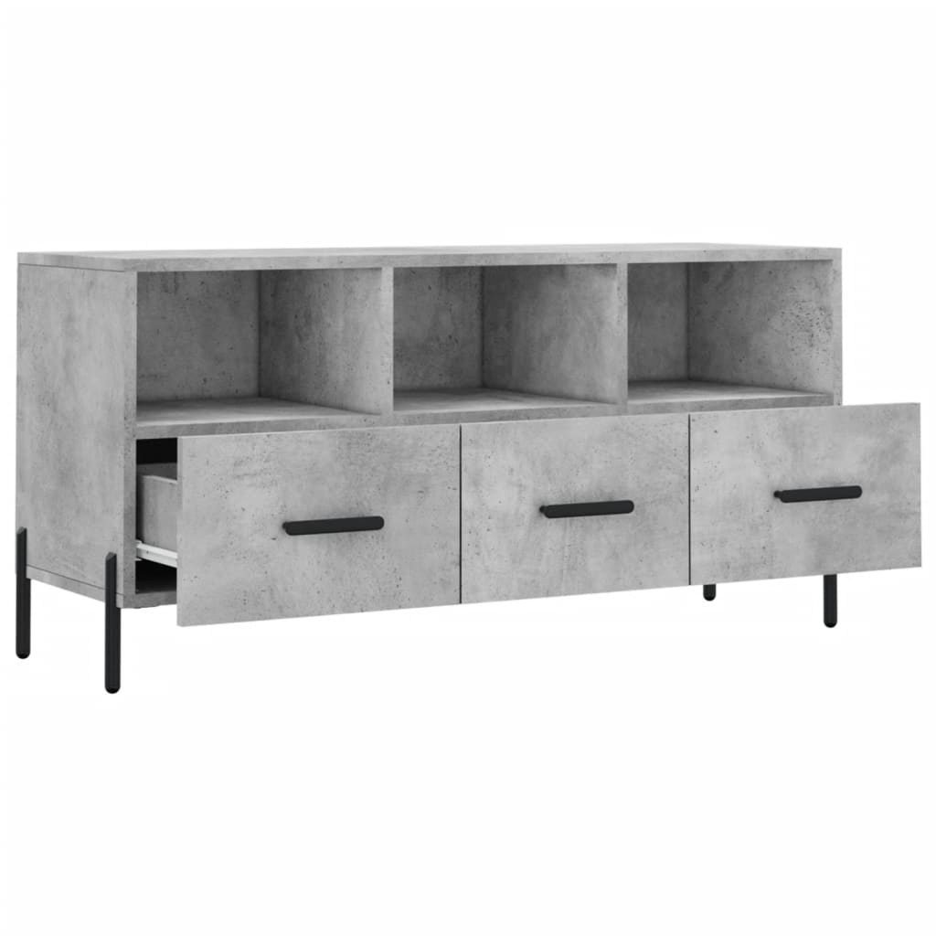 Mobile Porta TV Grigio Cemento 102x36x50 cm Legno Multistrato - homemem39