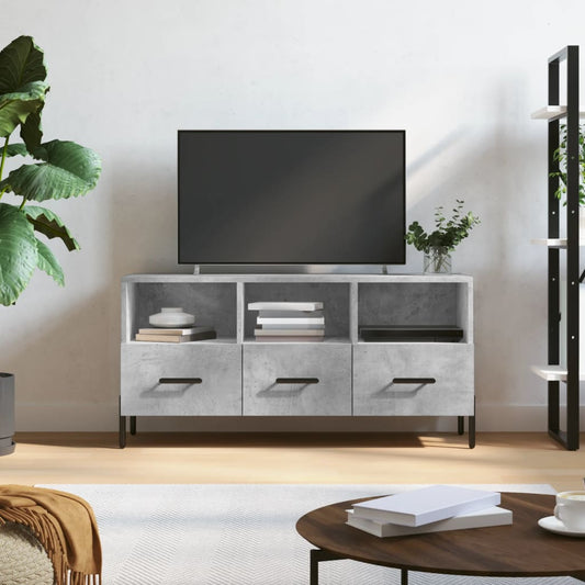 Mobile Porta TV Grigio Cemento 102x36x50 cm Legno Multistrato - homemem39