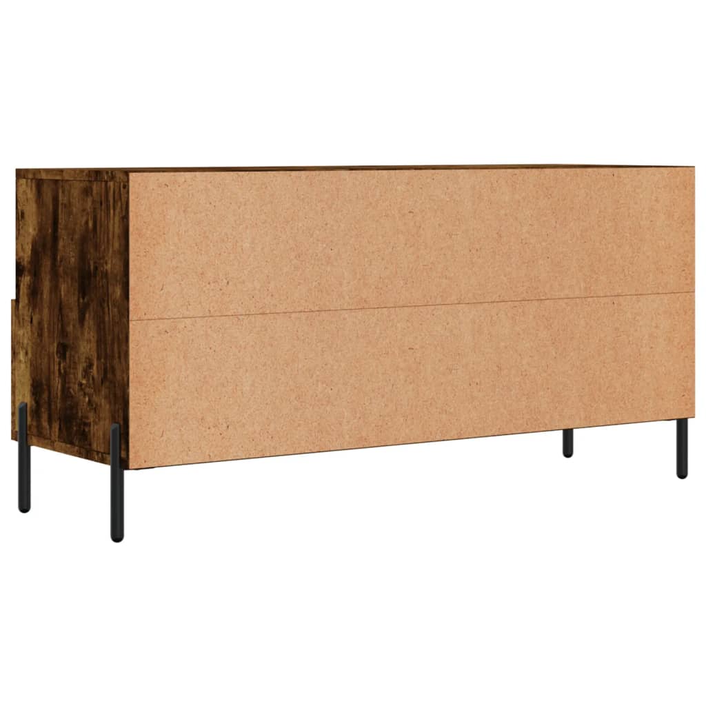 Mobile Porta TV Rovere Fumo 102x36x50 cm in Legno Multistrato - homemem39