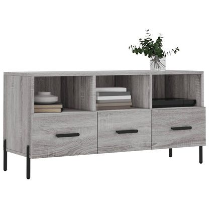 Mobile TV Grigio Sonoma 102x36x50 cm in Legno Multistrato - homemem39