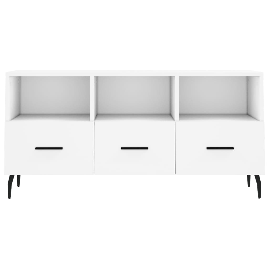 Mobile Porta TV Bianco 102x36x50 cm in Legno Multistrato - homemem39