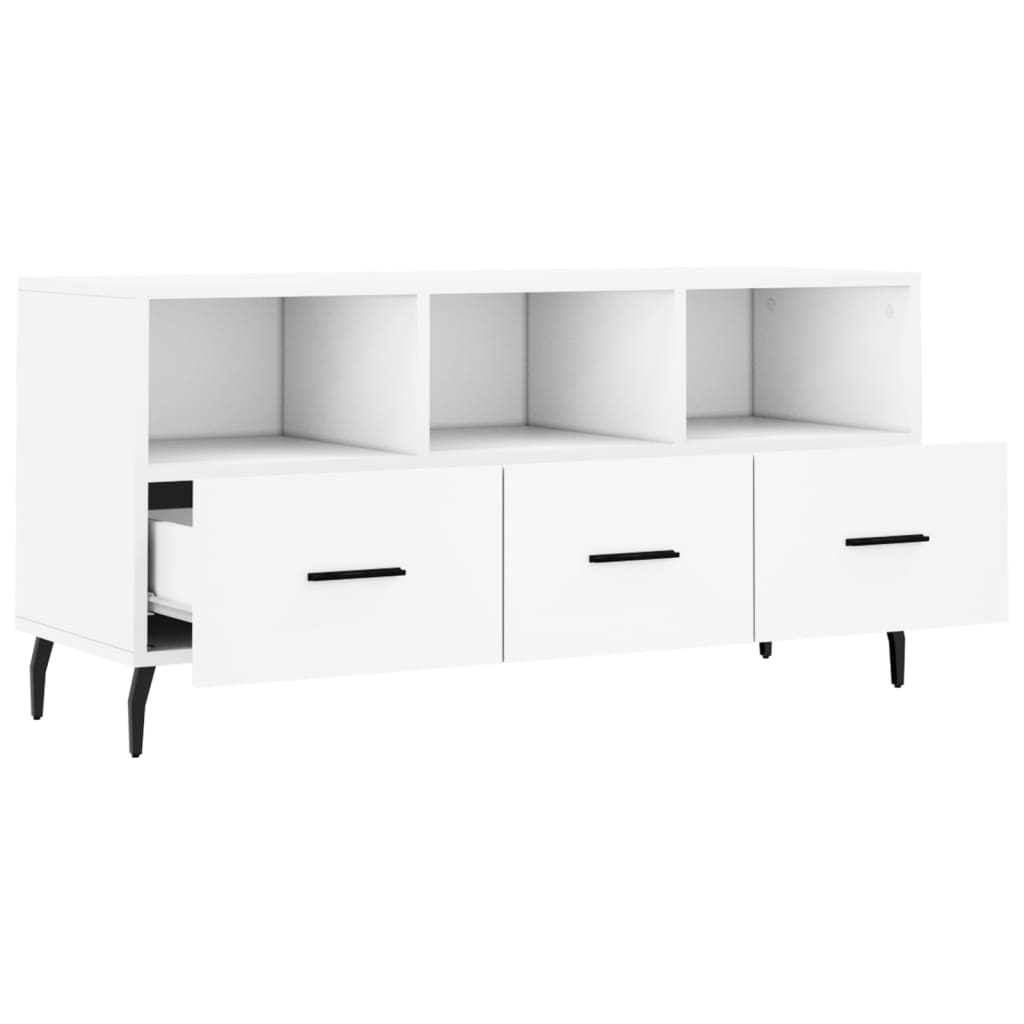 Mobile Porta TV Bianco 102x36x50 cm in Legno Multistrato - homemem39