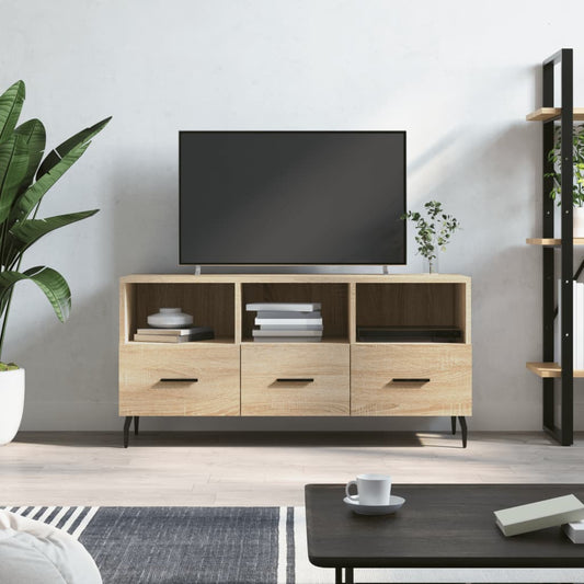 Mobile Porta TV Rovere Sonoma 102x36x50 cm in Legno Multistrato - homemem39