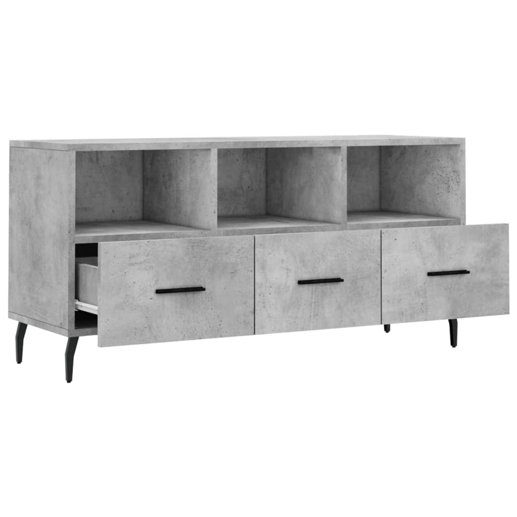 Mobile Porta TV Grigio Cemento 102x36x50 cm Legno Multistrato - homemem39