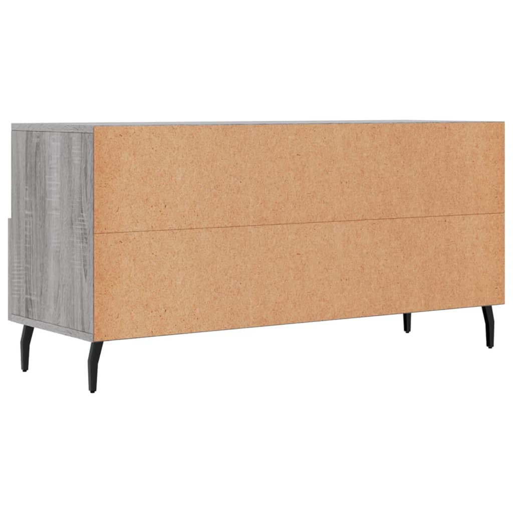 Mobile TV Grigio Sonoma 102x36x50 cm in Legno Multistrato - homemem39