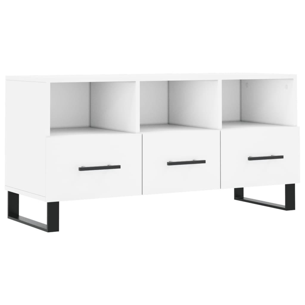 Mobile Porta TV Bianco 102x36x50 cm in Legno Multistrato - homemem39