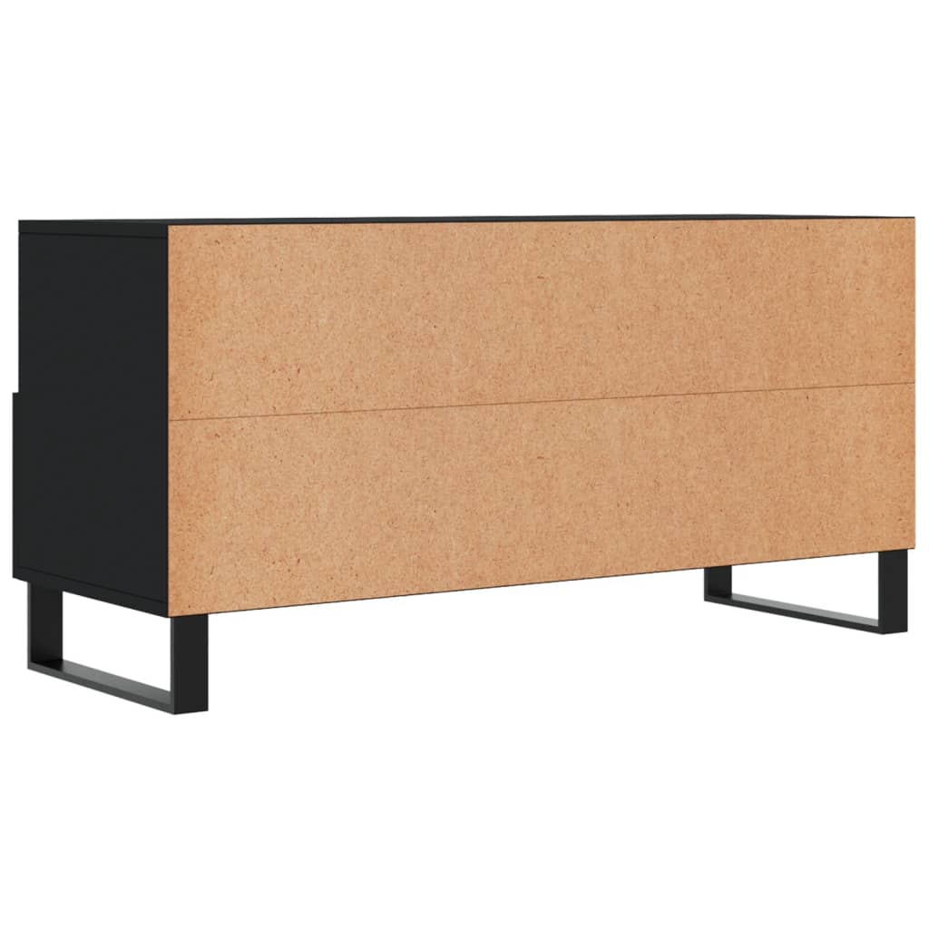 Mobile Porta TV Nero 102x36x50 cm in Legno Multistrato - homemem39