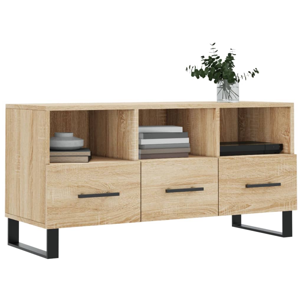 Mobile Porta TV Rovere Sonoma 102x36x50 cm in Legno Multistrato - homemem39