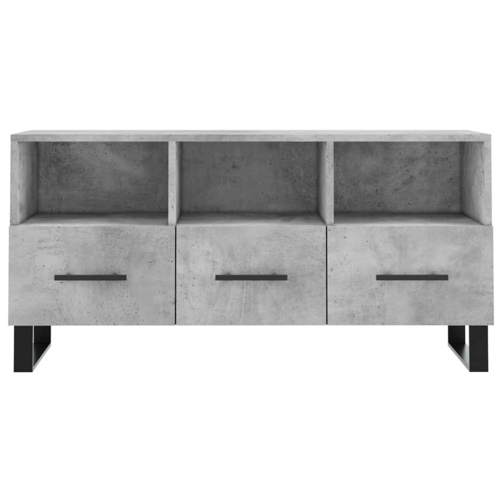 Mobile Porta TV Grigio Cemento 102x36x50 cm Legno Multistrato - homemem39