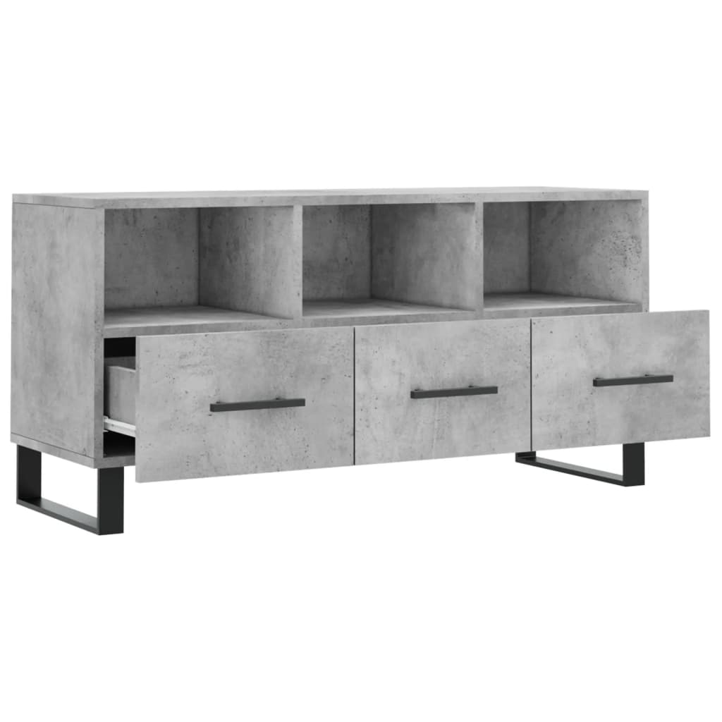 Mobile Porta TV Grigio Cemento 102x36x50 cm Legno Multistrato - homemem39