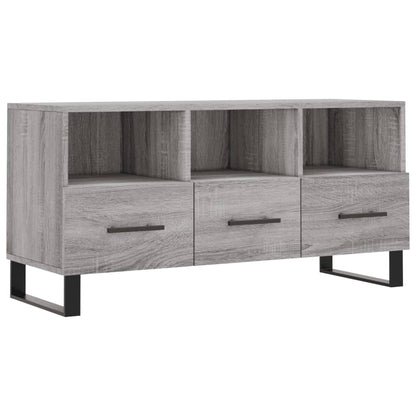 Mobile TV Grigio Sonoma 102x36x50 cm in Legno Multistrato - homemem39