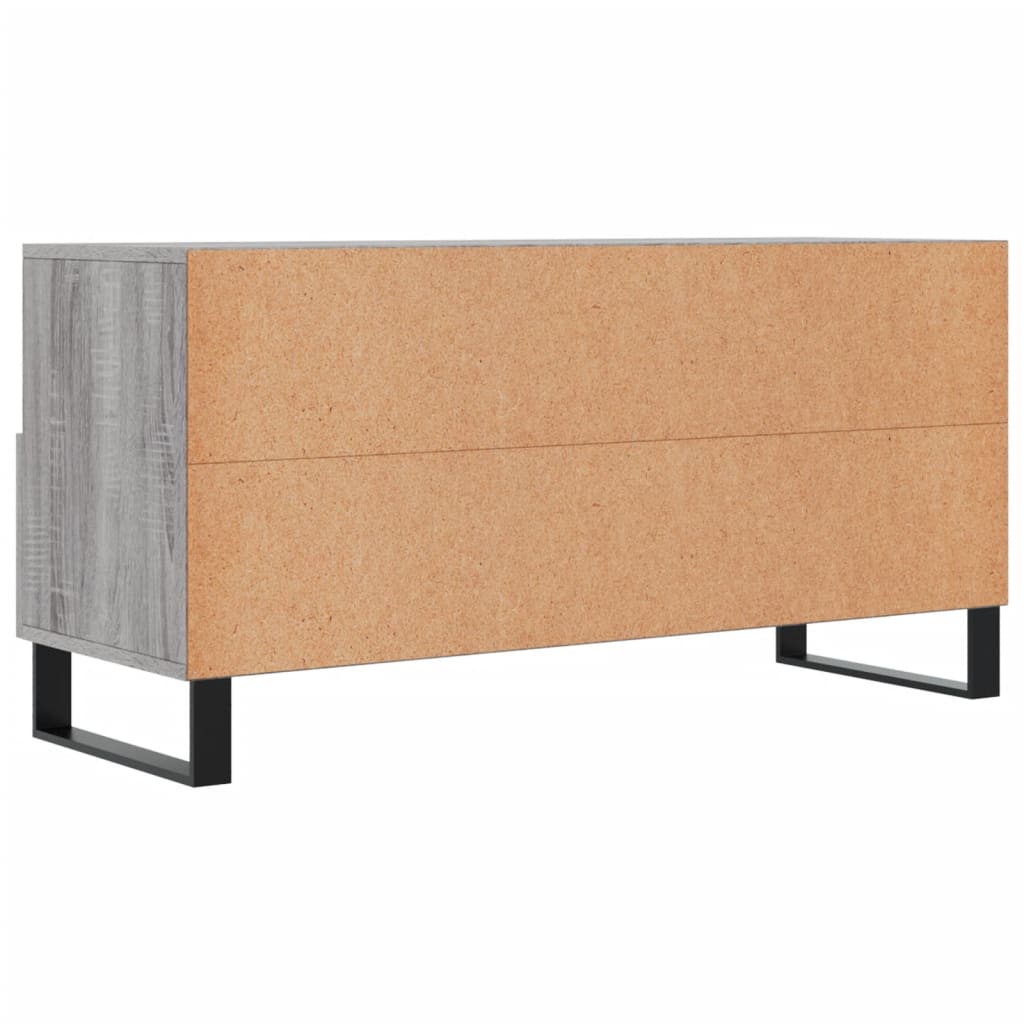 Mobile TV Grigio Sonoma 102x36x50 cm in Legno Multistrato - homemem39