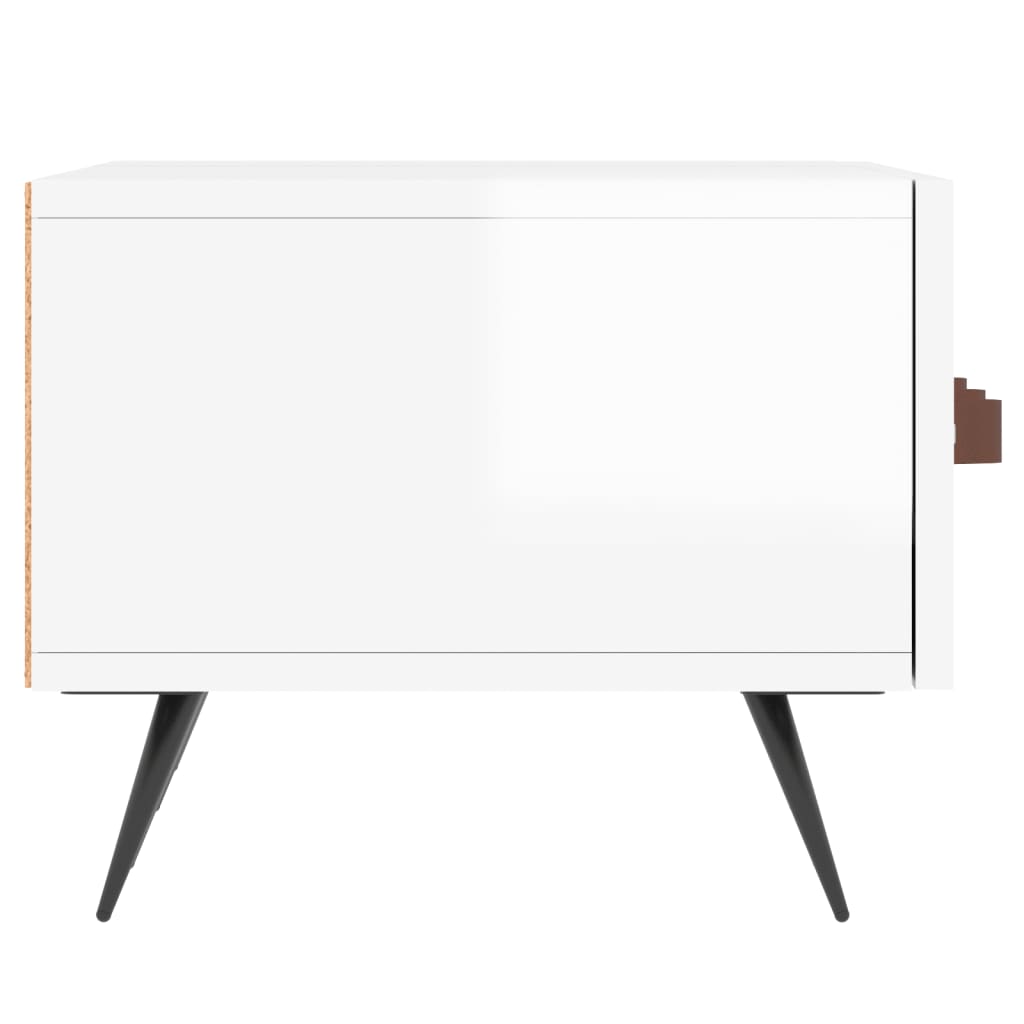 Mobile Porta TV Bianco Lucido 150x36x30 cm in Legno Multistrato - homemem39