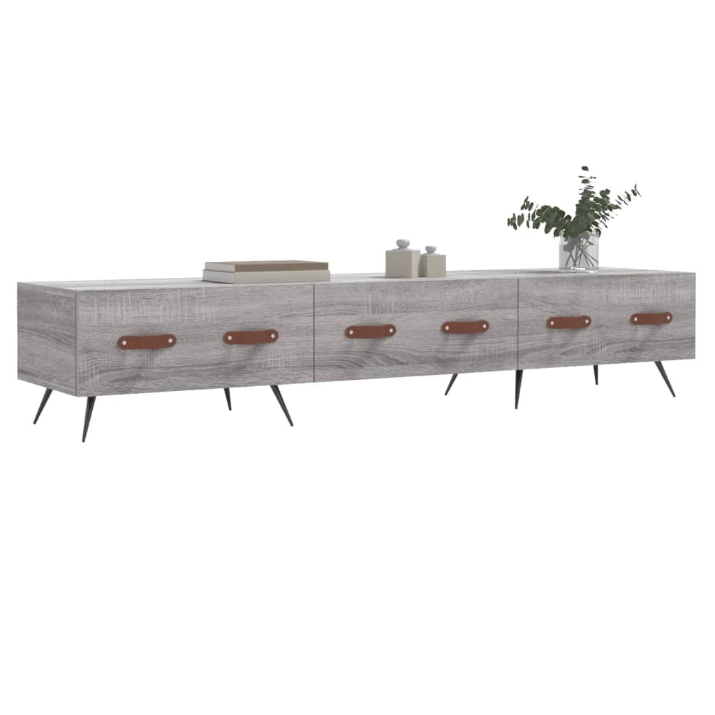 Mobile Porta TV Grigio Sonoma 150x36x30 cm in Legno Multistrato - homemem39