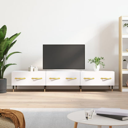 Mobile Porta TV Bianco 150x36x30 cm in Legno Multistrato - homemem39