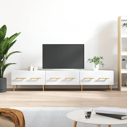 Mobile Porta TV Bianco 150x36x30 cm in Legno Multistrato - homemem39