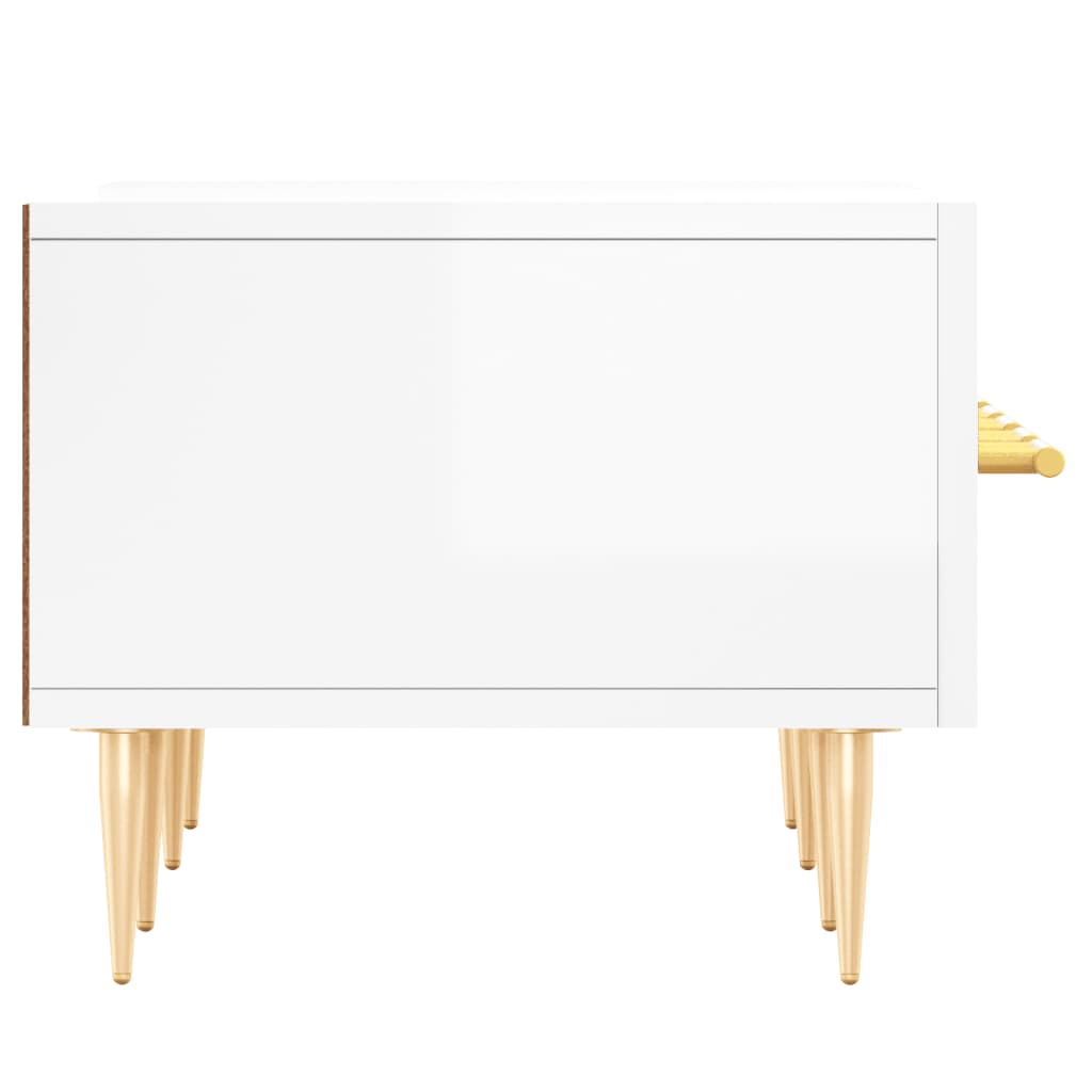 Mobile Porta TV Bianco Lucido 150x36x30 cm in Legno Multistrato - homemem39