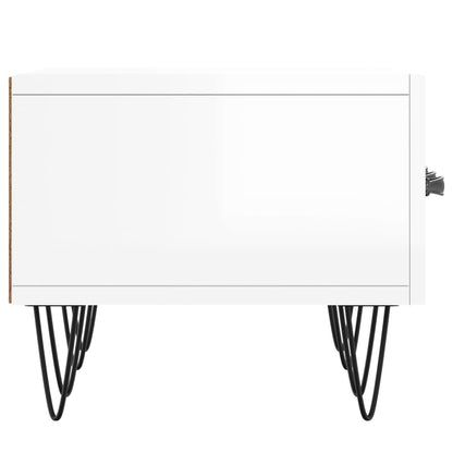 Mobile Porta TV Bianco Lucido 150x36x30 cm in Legno Multistrato - homemem39