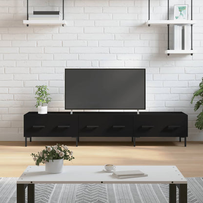 Mobile Porta TV Nero 150x36x30 cm in Legno Multistrato - homemem39