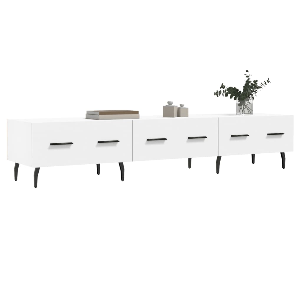 Mobile Porta TV Bianco 150x36x30 cm in Legno Multistrato - homemem39