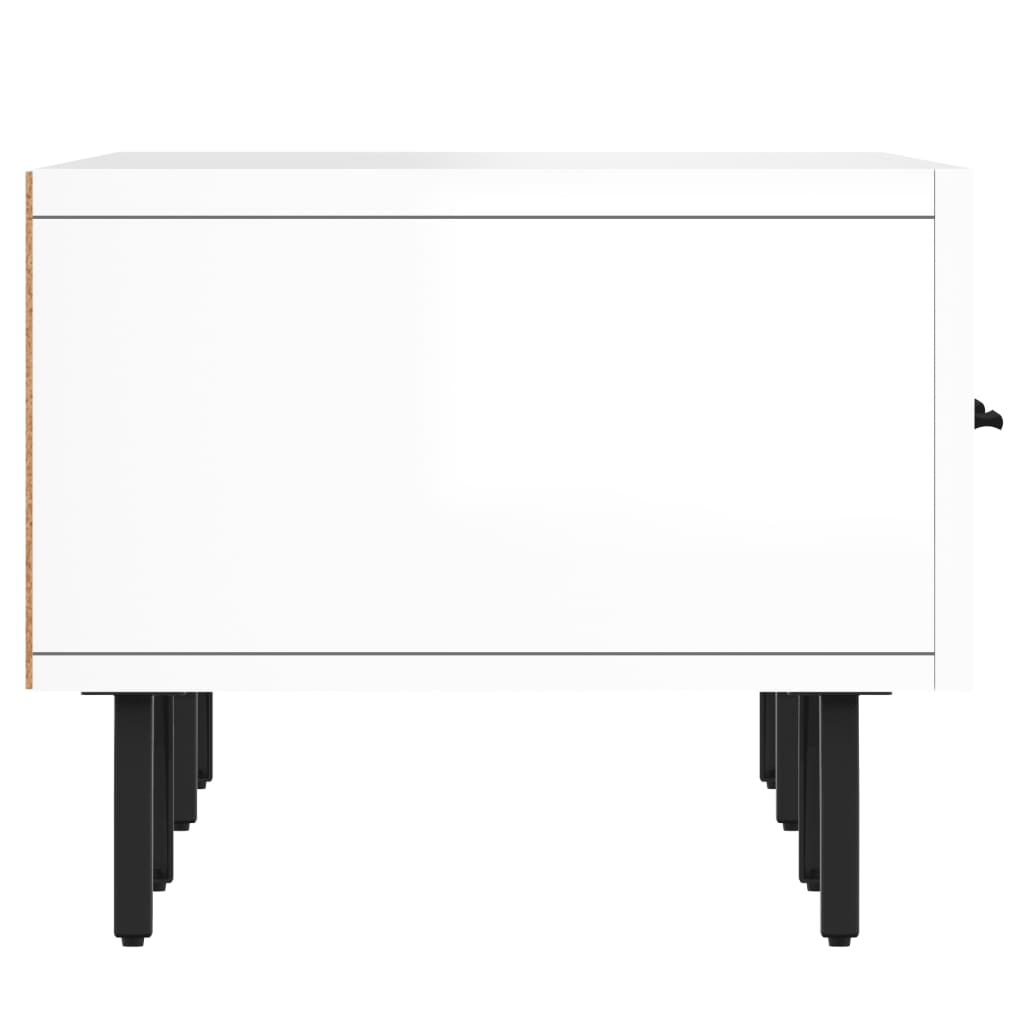 Mobile Porta TV Bianco Lucido 150x36x30 cm in Legno Multistrato - homemem39