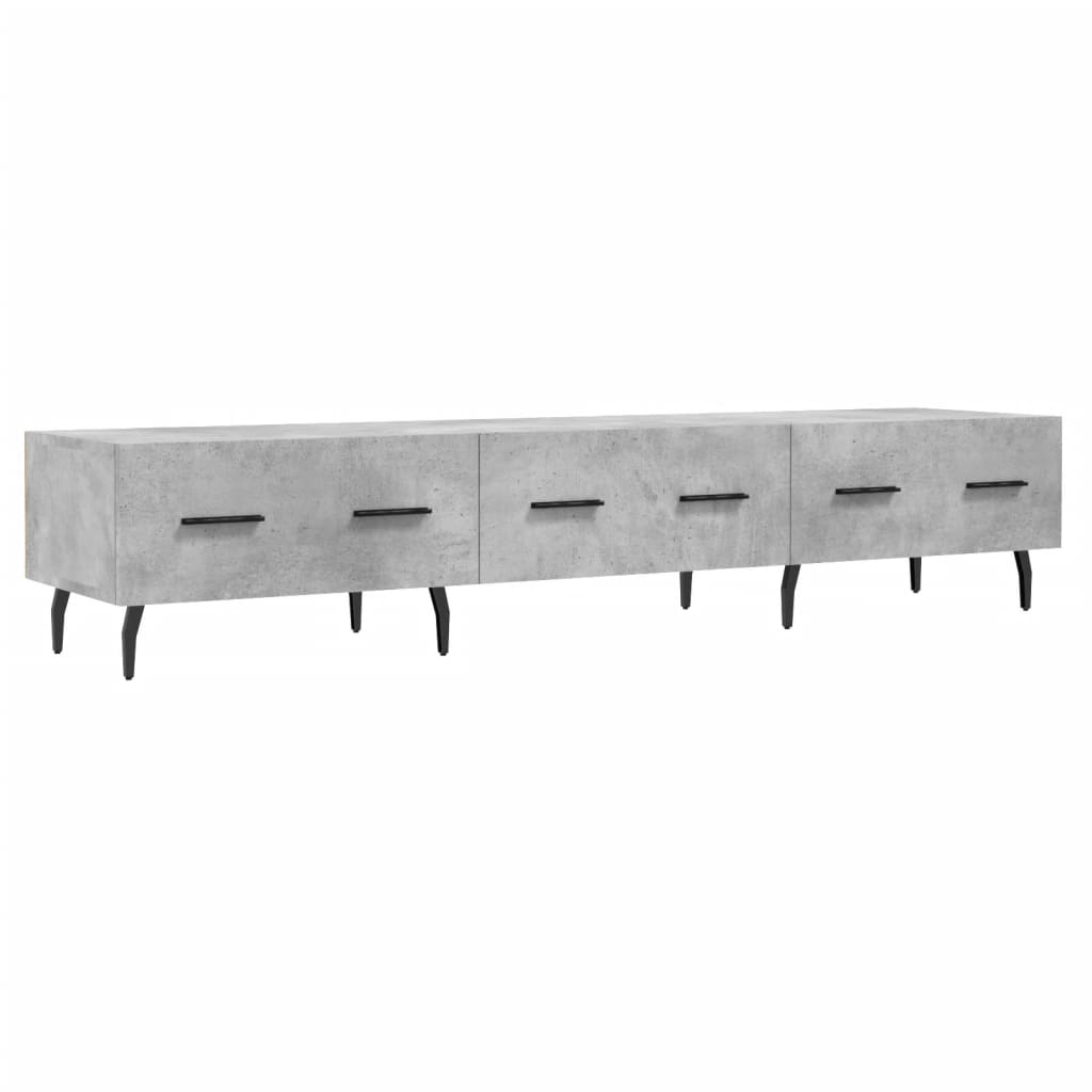 Mobile Porta TV Grigio Cemento 150x36x30 cm Legno Multistrato - homemem39