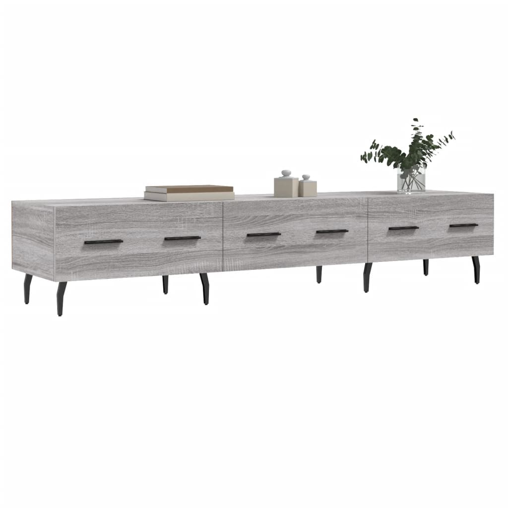 Mobile Porta TV Grigio Sonoma 150x36x30 cm in Legno Multistrato - homemem39