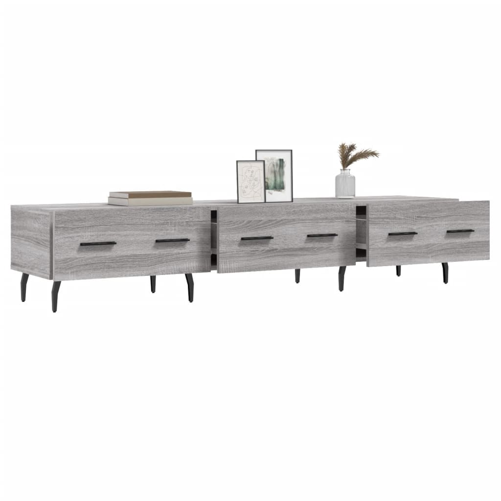 Mobile Porta TV Grigio Sonoma 150x36x30 cm in Legno Multistrato - homemem39