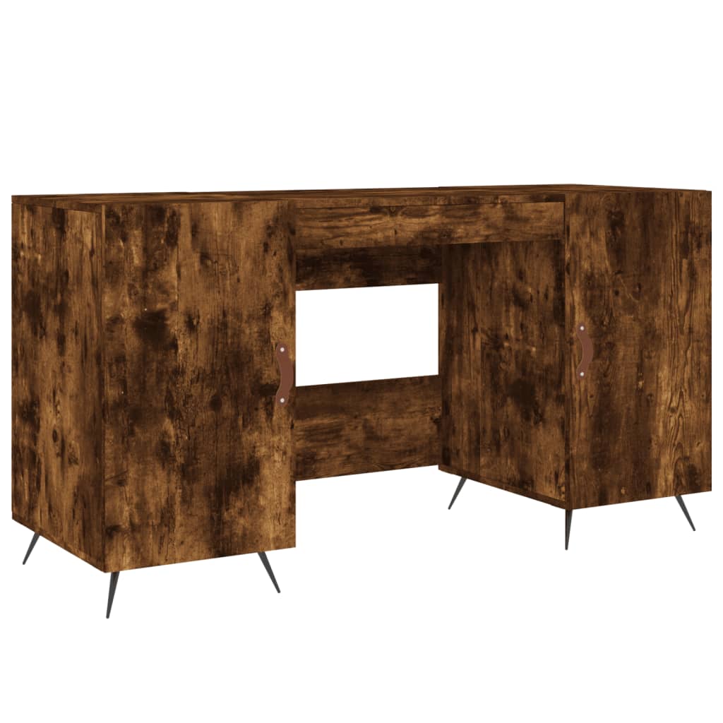 Scrivania Rovere Fumo 140x50x75 cm in Legno Multistrato - homemem39