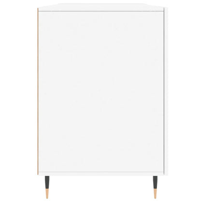 Scrivania Bianco Lucido 140x50x75 cm in Legno Multistrato - homemem39