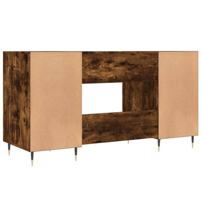 Scrivania Rovere Fumo 140x50x75 cm in Legno Multistrato - homemem39