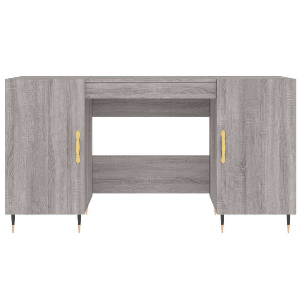 Scrivania Grigio Sonoma 140x50x75 cm in Legno Multistrato - homemem39