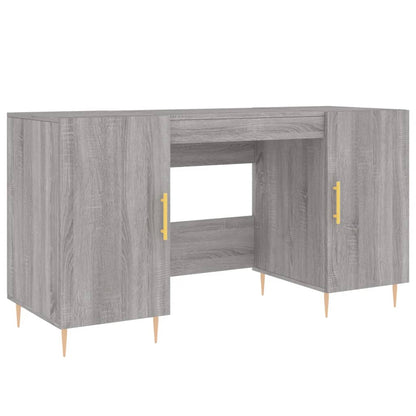 Scrivania Grigio Sonoma 140x50x75 cm in Legno Multistrato - homemem39