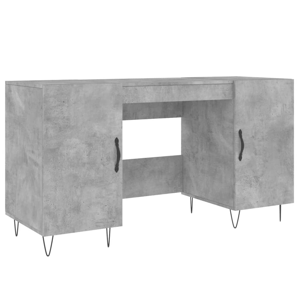 Scrivania Grigio Cemento 140x50x75 cm in Legno Multistrato - homemem39