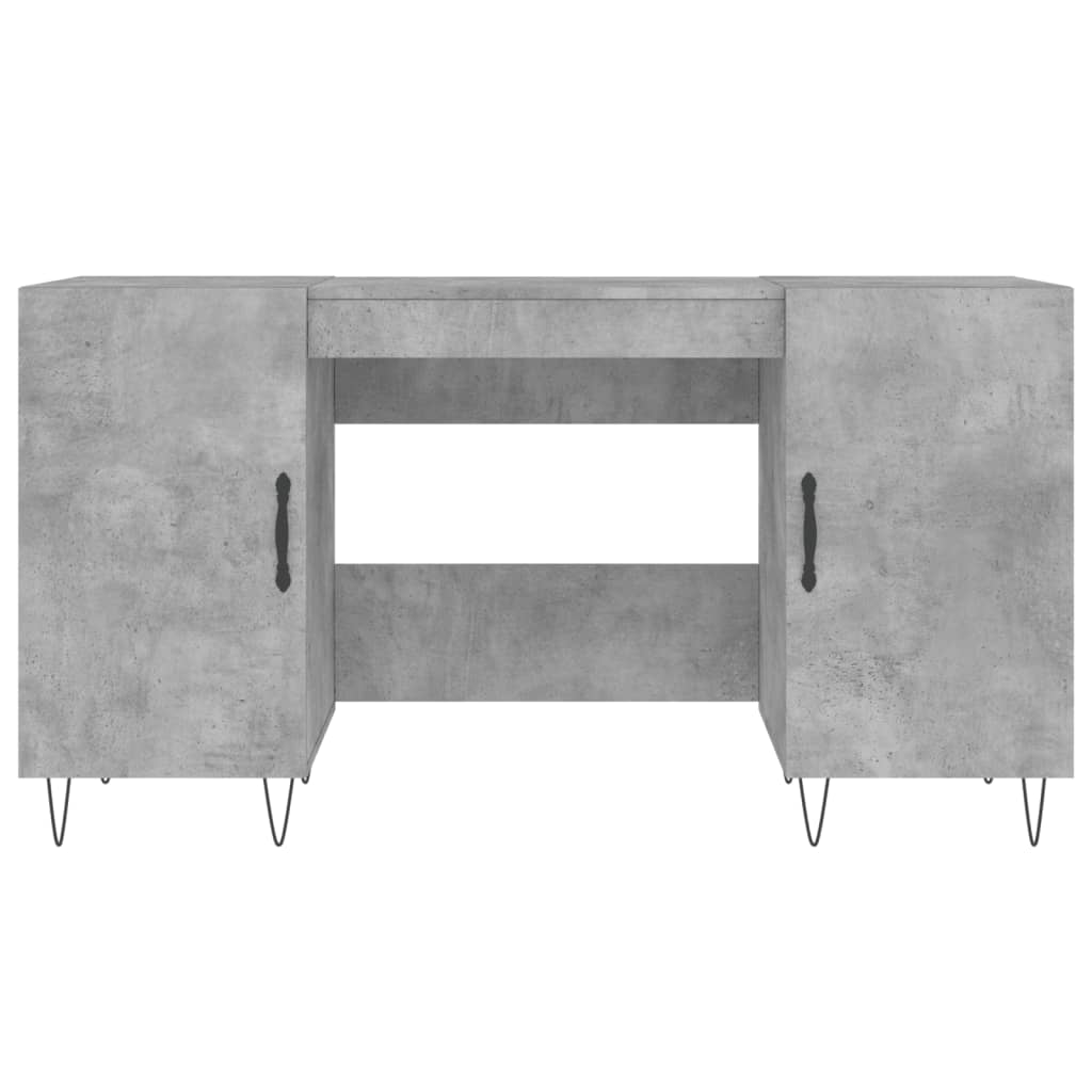 Scrivania Grigio Cemento 140x50x75 cm in Legno Multistrato - homemem39