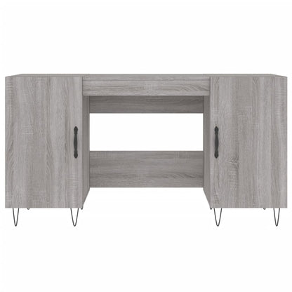 Scrivania Grigio Sonoma 140x50x75 cm in Legno Multistrato - homemem39