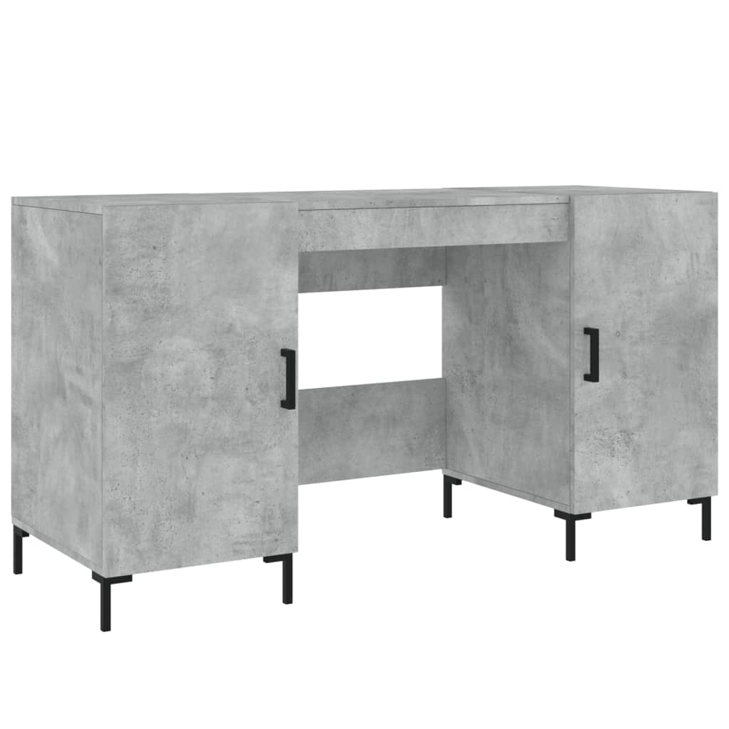 Scrivania Grigio Cemento 140x50x75 cm in Legno Multistrato - homemem39