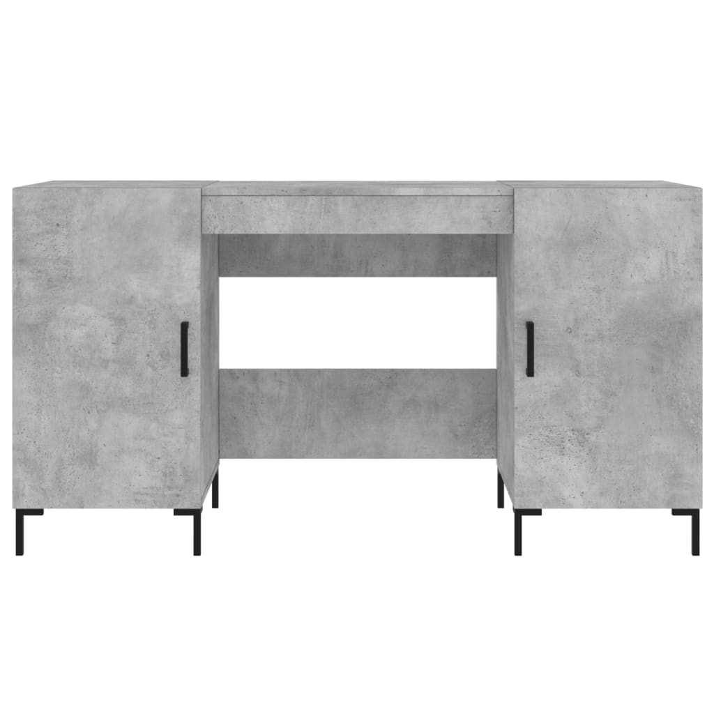 Scrivania Grigio Cemento 140x50x75 cm in Legno Multistrato - homemem39