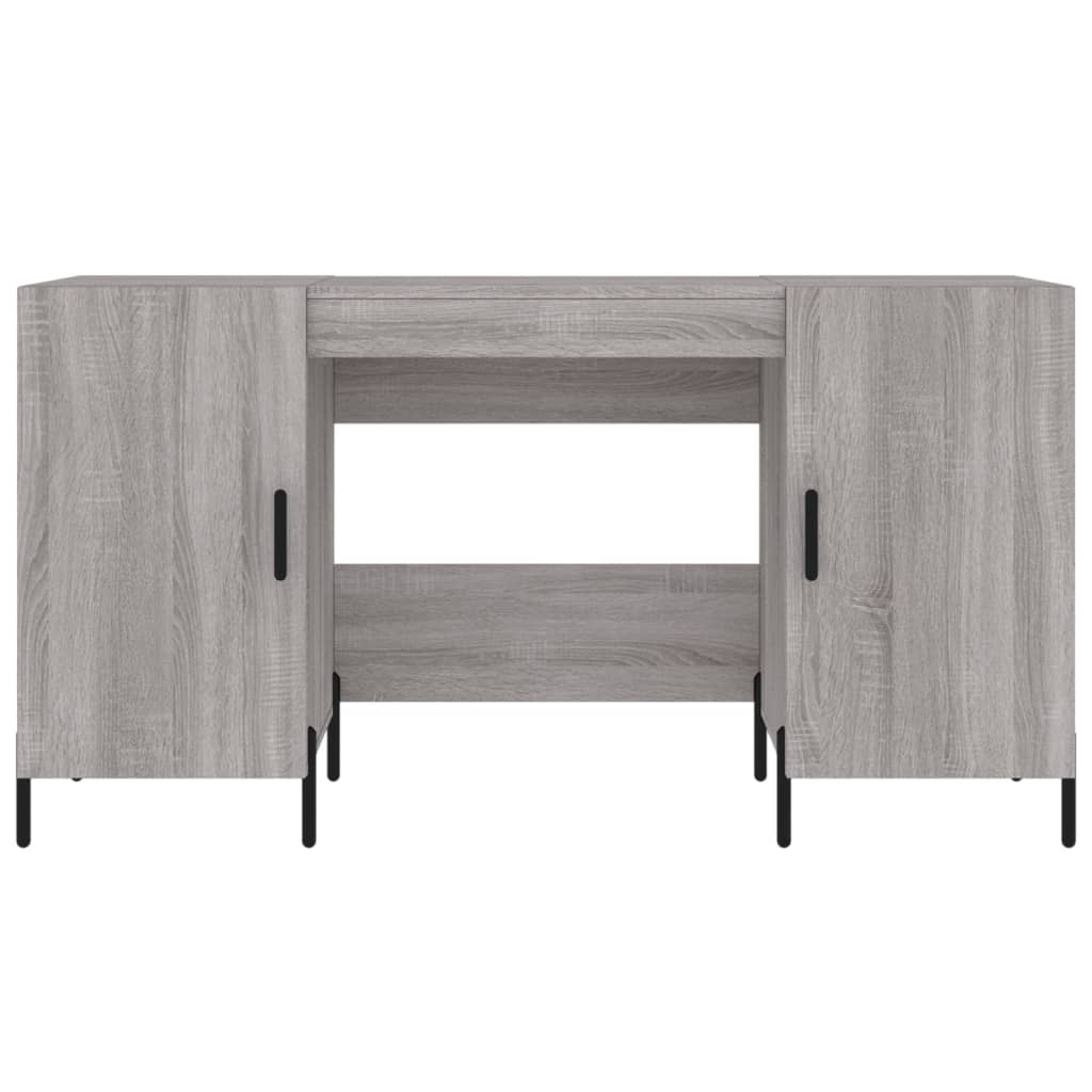 Scrivania Grigio Sonoma 140x50x75 cm in Legno Multistrato - homemem39